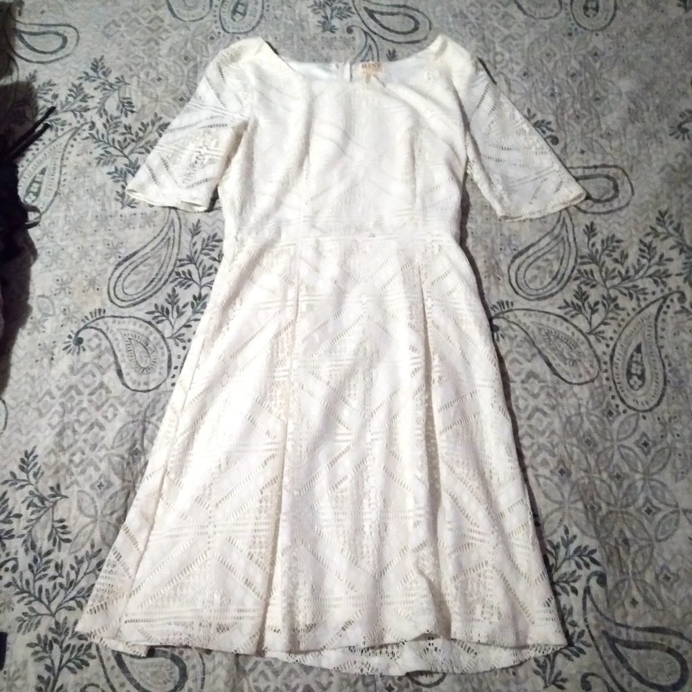 While Lace Dress
